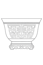 Song-Yuan Dynasty Jade Ritual Offering Bowl with Cloud-Thunder and Auspicious Beast Motifs