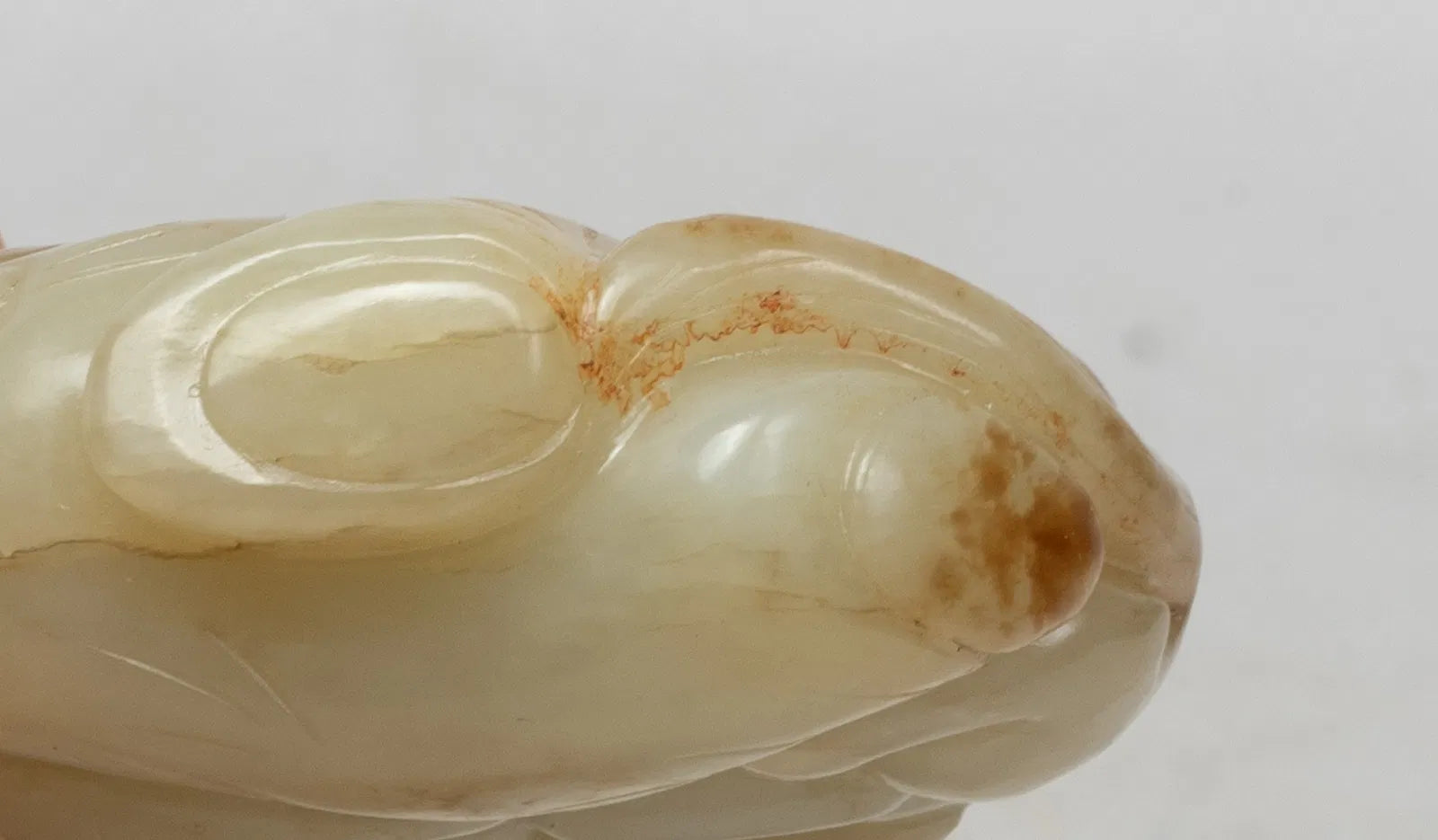 Moheule Figure  Boy Holding Lingzhi with a Climbing Cat China (17th Century)