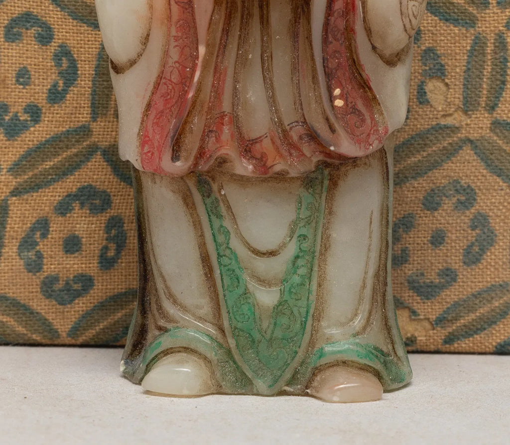 Shoushan Stone Carved Religious Figure, Standing