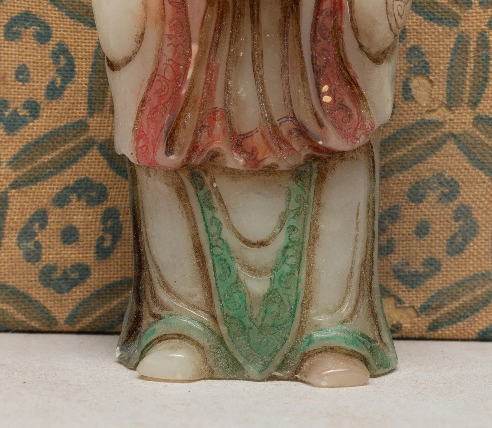 Shoushan Stone Carved Religious Figure, Standing