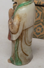 Shoushan Stone Carved Religious Figure, Standing