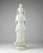 17th Century Chinese Qingbai Glazed Guanyin Figure