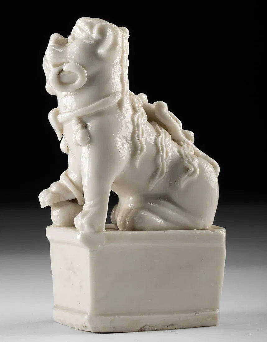 Kangxi Period Dehua White Porcelain Lion Incense Holder